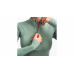 SENSOR MERINO DF dámské triko dl.rukáv zip basil green
