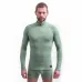 SENSOR MERINO DF pánské triko dl.rukáv zip basil green
