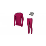 SENSOR DOUBLE FACE SET LOGO UP juniorský triko dl.rukáv + spodky lilla