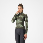 CASTELLI dámský dres Blur Thermal, deep green/green pepper