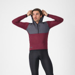 CASTELLI pánská mikina UNLTD Roam Hoodie, bordeaux/lead gray