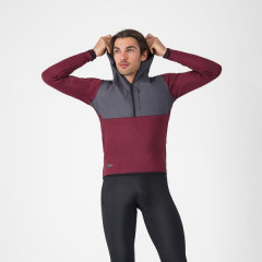 CASTELLI pánská mikina UNLTD Roam Hoodie, bordeaux/lead gray