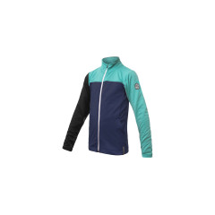 SENSOR COOLMAX THERMO dětská mikina celozip deep blue/sea green/černá