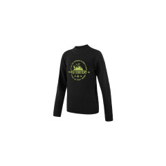 SENSOR MERINO DF TERRITORY dětské triko dl.rukáv černá