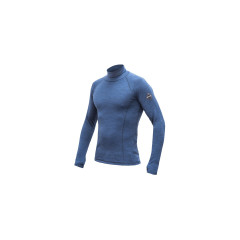 SENSOR MERINO BOLD pánské triko dl.rukáv roll neck cool blue