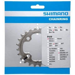 SHIMANO PŘEVODNÍK DEORE XT FCM780 24ZUBŮ 3x10 STŘÍBRNÝ