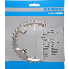 SHIMANO PŘEVODNÍK DEORE M532 36ZUBŮ 3x9 STŘÍBRNÝ