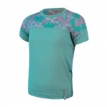 SENSOR COOLMAX IMPRESS dětské UV triko kr.rukáv mint/purple bikes