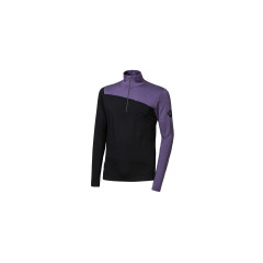 SENSOR MERINO EXTREME UP pánská mikina dl.rukáv zip černá/grape purple