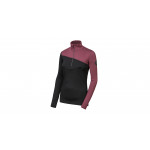 SENSOR MERINO EXTREME UP dámská mikina dl.rukáv zip černá/port red