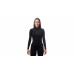 SENSOR MERINO DF dámské triko dl.rukáv zip černá
