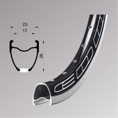 REMERX ráfek EDDY 622 road/cross/gravel 32 děr černý