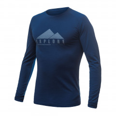 SENSOR MERINO AIR EXPLORE pánské triko dl.rukáv tm.modrá