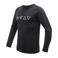SENSOR MERINO BLEND ELEMENTS pánské triko dl.rukáv černá