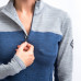 SENSOR MERINO BOLD dámské triko dl.rukáv zip cool blue/cool gray