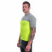 SENSOR CYKLO MOTION pánský dres kr.rukáv celozip neon yellow/šedá