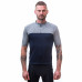 SENSOR CYKLO MOTION pánský dres kr.rukáv celozip deep blue/šedá
