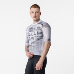 CASTELLI pánský dres Stratus Logo, white/smoky gray