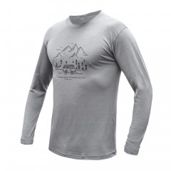 SENSOR MERINO ACTIVE VAN LIFE pánské triko dl.rukáv šedá