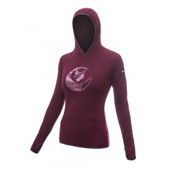 SENSOR MERINO UPPER FOX dámská mikina klokanka port red