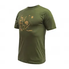 SENSOR MERINO ACTIVE HIKING pánské triko kr.rukáv safari green