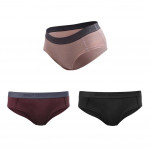 SENSOR MERINO AIR 3-PACK dámské kalhotky černá/dusty pink/port red