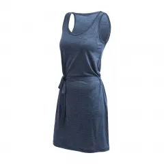 SENSOR MERINO LITE šaty bez rukávu mottled blue