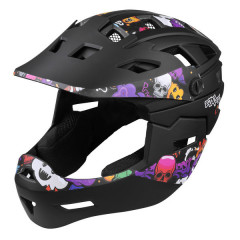 ETAPE dětská cyklistická sjezdová přilba SCUDO, černá/grafika mat