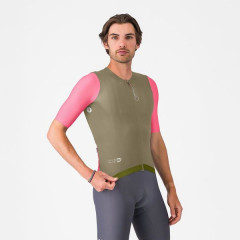CASTELLI pánský dres Corretto, elmwood/rosa giro-white