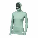 SENSOR MERINO DF dámské triko dl.rukáv s kapucí basil green