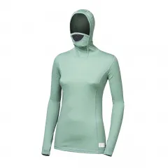SENSOR MERINO DF dámské triko dl.rukáv s kapucí basil green