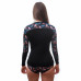 SENSOR MERINO IMPRESS dámské triko dl.rukáv černá/floral