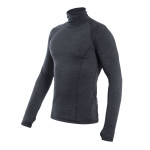 SENSOR MERINO BOLD pánské triko dl.rukáv roll neck anthracite gray