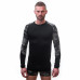 SENSOR MERINO IMPRESS pánské triko dl.rukáv černá/honeycomb