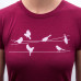 SENSOR MERINO ACTIVE SONGBIRDS dámské triko kr.rukáv lilla
