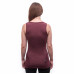 SENSOR MERINO AIR dámské triko bez rukávu port red