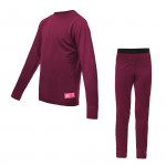 SENSOR MERINO ACTIVE SET juniorský triko dl.rukáv + spodky lilla