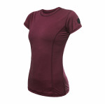 SENSOR MERINO AIR dámské triko kr.rukáv port red