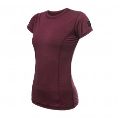SENSOR MERINO AIR dámské triko kr.rukáv port red