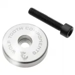 WOLF TOOTH krytka ULTRALIGHT STEM CAP raw silver + 5mm spacer