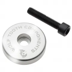 WOLF TOOTH krytka ULTRALIGHT STEM CAP raw silver + 5mm spacer