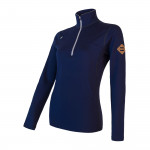 SENSOR MERINO UPPER dámská mikina krátký zip deep blue