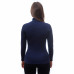 SENSOR MERINO UPPER dámská mikina krátký zip deep blue