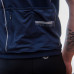 SENSOR CYKLO MOTION pánský dres kr.rukáv celozip deep blue/šedá
