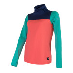 SENSOR COOLMAX THERMO dámská mikina korál/sea green/deep blue