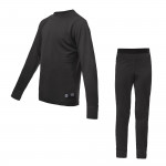 SENSOR MERINO ACTIVE SET dětský triko dl.rukáv + spodky černá