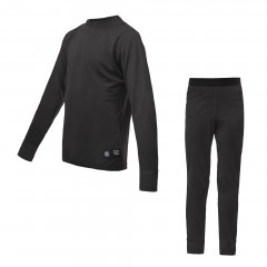 SENSOR MERINO ACTIVE SET dětský triko dl.rukáv + spodky černá