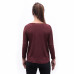 SENSOR MERINO AIR traveller dámské triko dl.rukáv port red