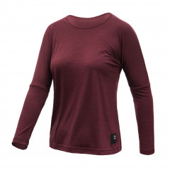 SENSOR MERINO AIR traveller dámské triko dl.rukáv port red