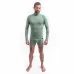 SENSOR MERINO DF pánské triko dl.rukáv zip basil green